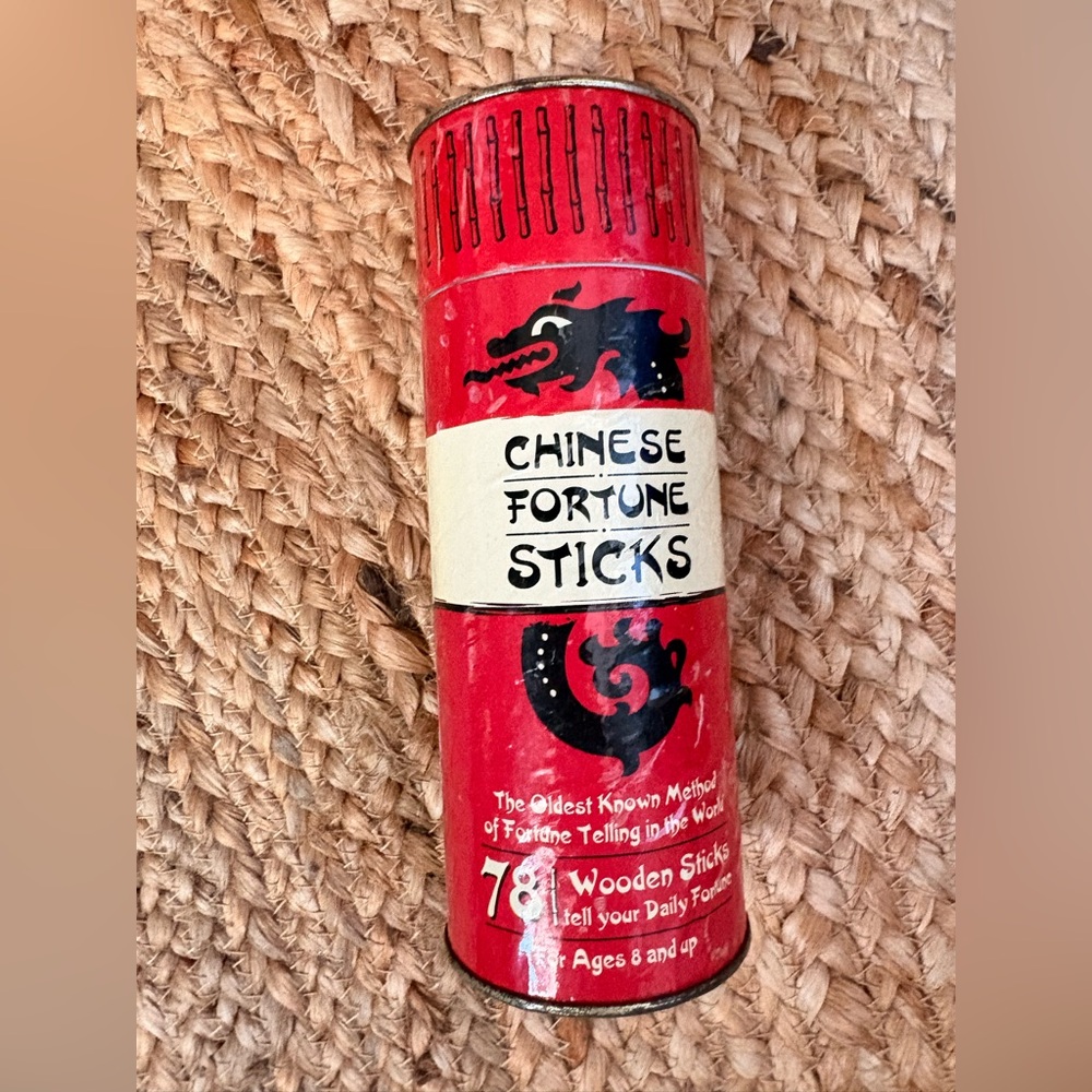 Chinese Fortune Sticks Red Decorative Tube